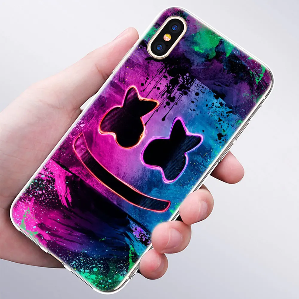 Роскошный мягкий силиконовый чехол для телефона DJ marshmallow для Apple iPhone 11 Pro XS Max X XR 6 6S 7 8 Plus 5 5S SE Модный чехол - Цвет: 001