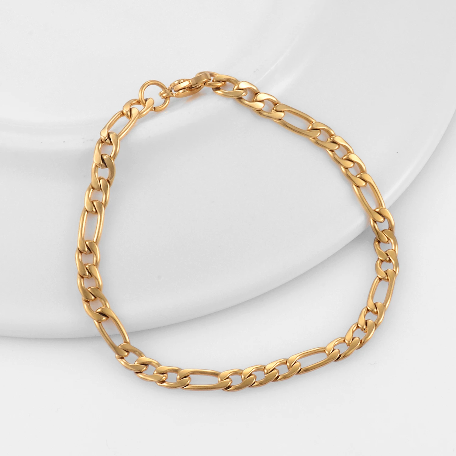 Classic Stainless Steel Figaro Chain Bracelet Jewelry for Men and Women bracelet jewelry