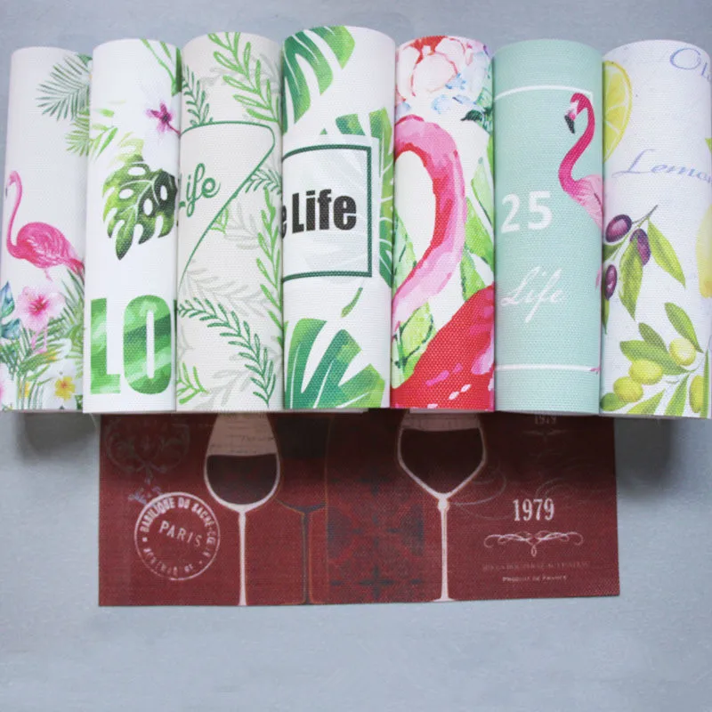 

1PCS 45X30CM Flamingos Tableware PVC Placemat Pad Dining Table Mat Heat Insulation Non Slip Placemats Flamingo Bowl Coaster