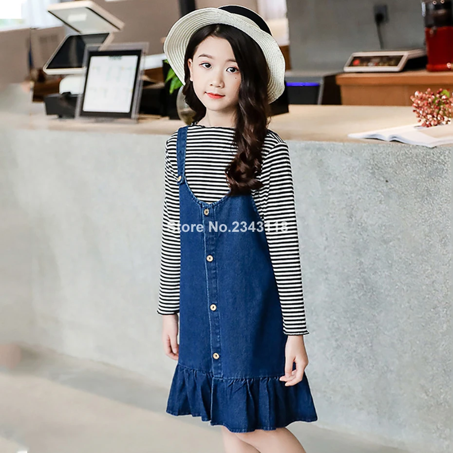 

2019 Girls Clothes Suit Striped Clothing Set For Teens Spring Children's Clothes 6 8 12 Years 2 Pcs Teen Costume For Girls