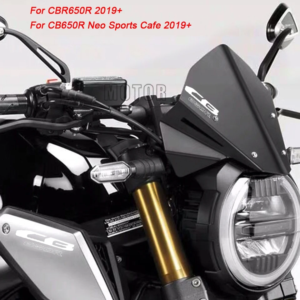 

For Honda CBR650R CB650R CB 650R 650 R Neo Sports Cafe 2019 2020 Motorcycle CNC Windshield Windscreen Deflectors Radiator Guard