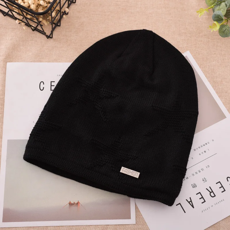 ZLD зимние шапки и кепки s вязаные шерстяные шапки мужские повседневные унисекс, однотонный хип-хоп Skullies шапки теплая шапка мужская шапка
