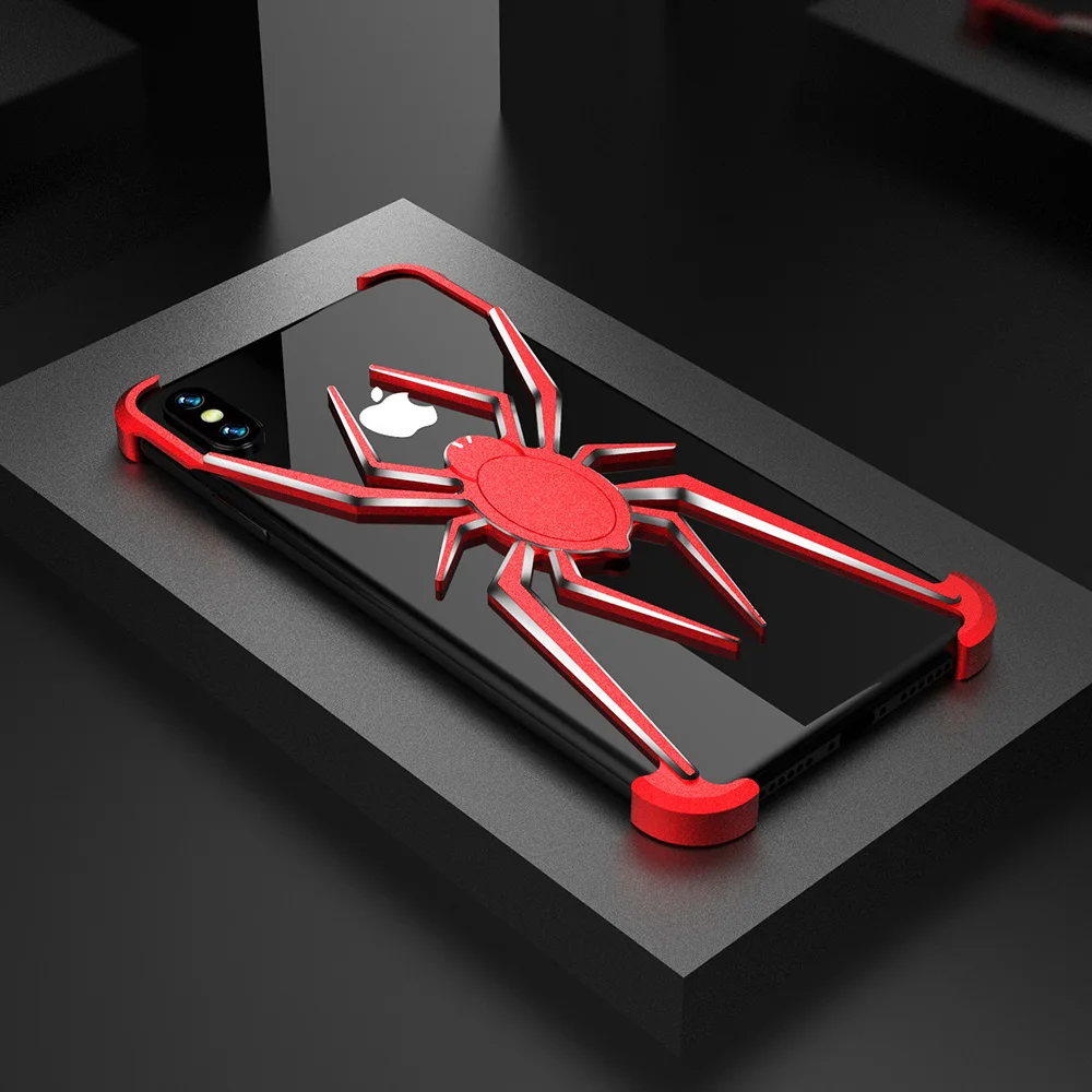 Spider serial Shockproof Armor Phone Back Case For i X XR XS MAX Silicone Hybrid Hard PC Three Proofing Case Cover