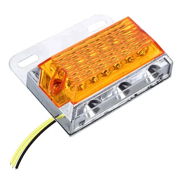 

15LED square light guide Truck ground light/side light DC24V yellow light