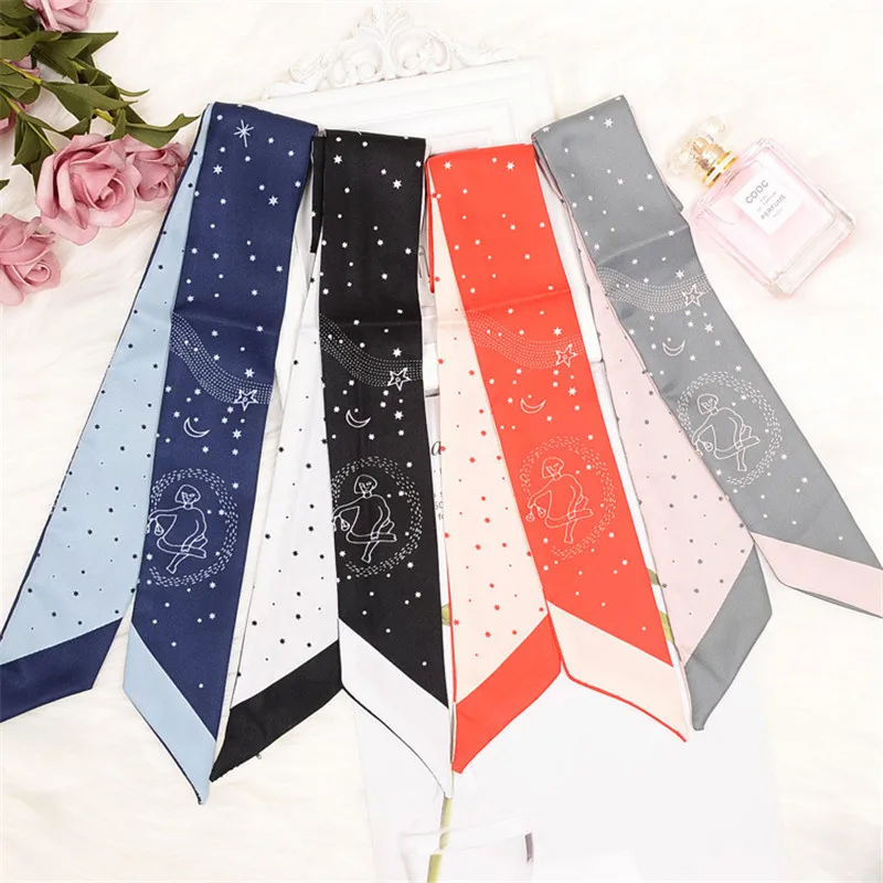 

Star Print Scrunchy Hair Ribbons Headband Ponytail Holder Band Tie Choker Scarf Decoration Turban for Women Hair Accessories