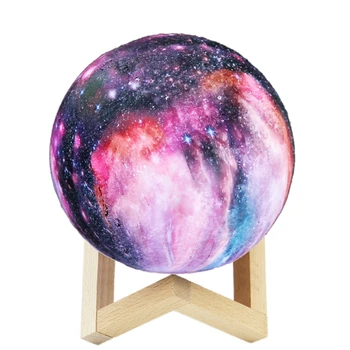 

3D Painted Moon Lamp Led Spherical Night Light Remote Control Starry Sky Lamp Home Desktop Decoration Best Gifts