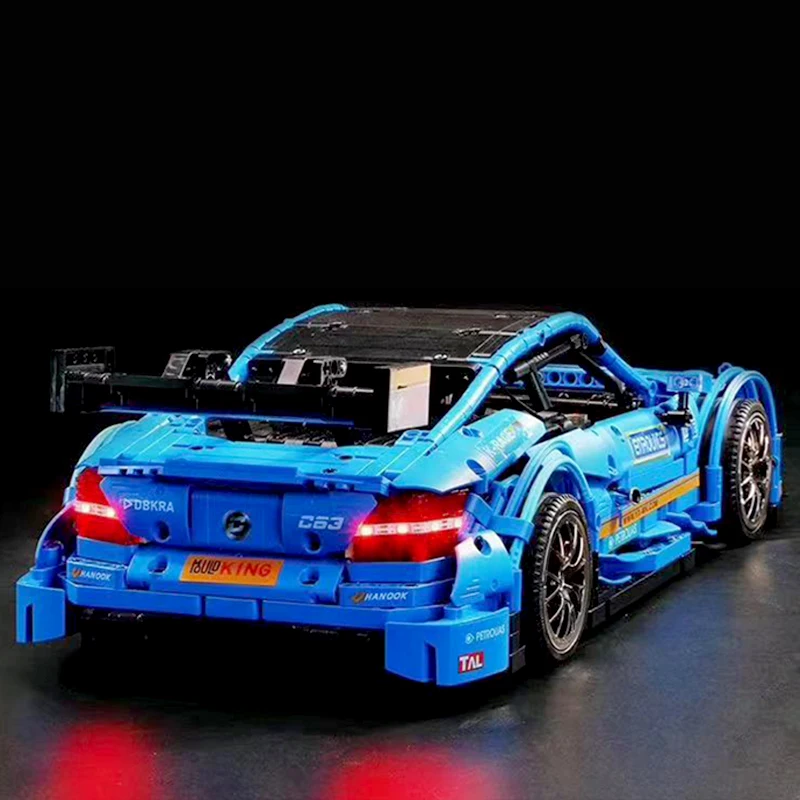 DHL 13073 Technic серия совместима с IegoSet MOC-6687 синий гоночный автомобиль набор строительных блоков Кирпичи приложение управления детские игрушки подарки