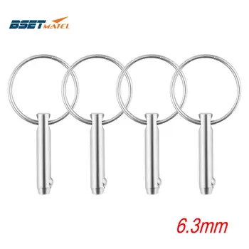 

4PCS 6.3mm Marine Grade 1/4 inch Quick Release Ball Pin for Boat Bimini Top Deck Hinge Marine Stainless Steel 316 Boat