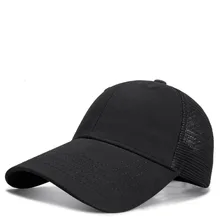 Повседневная дышащая бейсболка с сеткой, однотонная солнцезащитная Кепка с отверстием сзади, аксессуары для одежды