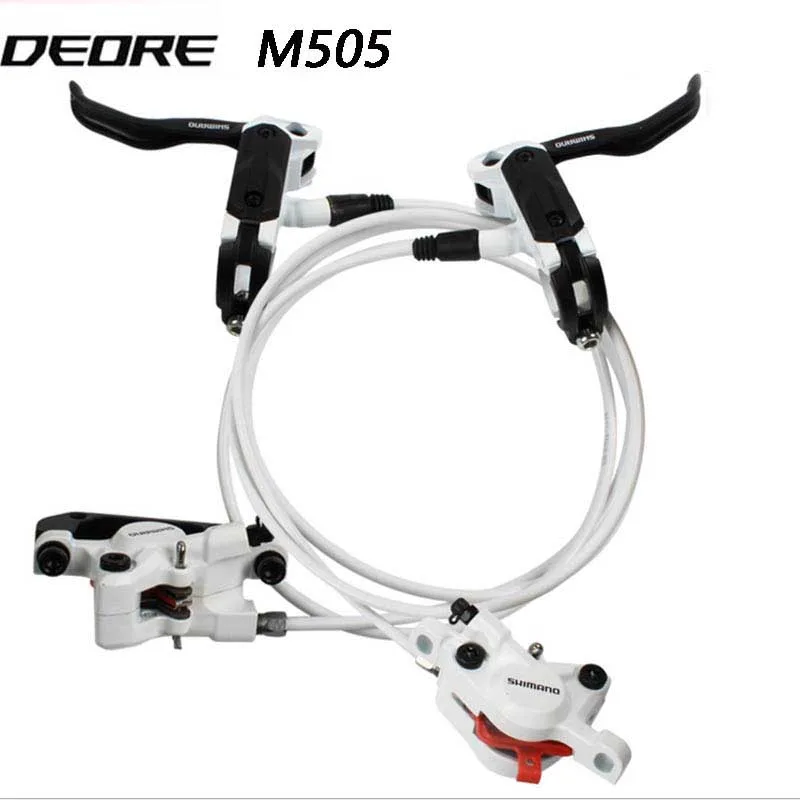 M505 white Shimano MTB горный велосипед гидравлический дисковый тормоз Deore XT тормоз ALIVIO M395 505 велосипедный дисковый тормоз велосипед аксессуары детали - Цвет: M505 white