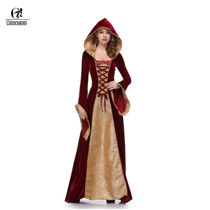 ROLECOS Хеллоуин Костюм Королевы кровяного сосания косплей костюм в стиле Ренессанс