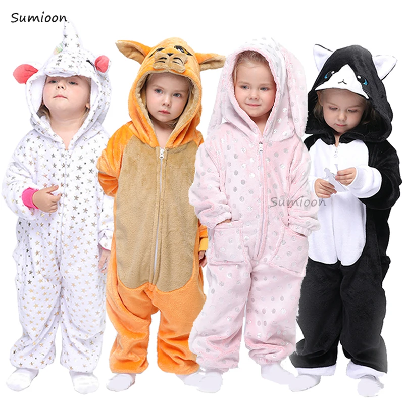 Baby Girl Clothes Kigurumi Children Unicorn Pajamas Winter Animal Cartoon Sleepers Cat Licorne Onesie Kids Costumes Jumpsuit Baby Girl Clothes Kigurumi Children Unicorn Pajamas Winter Animal Cartoon Sleepers Cat Licorne Onesie Kids Costumes Jumpsuit