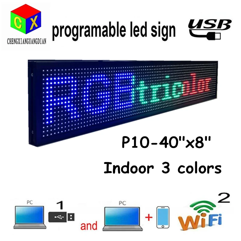 P10 SMD Wi Fi программируемое движущееся сообщение BGR 3 вида цветов светодиодный