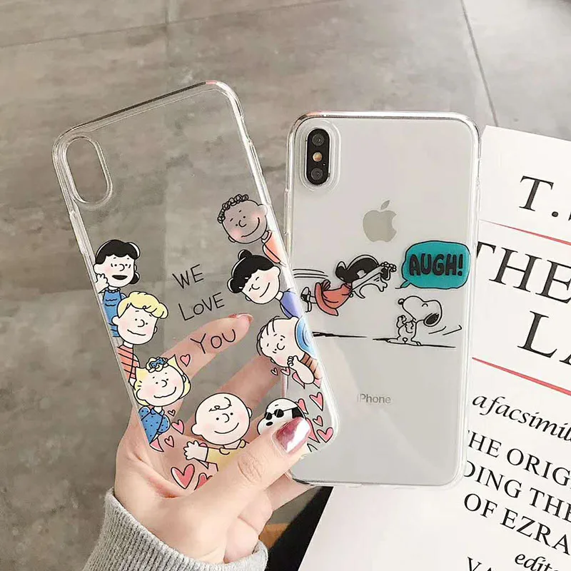 Милый чехол для телефона с арахисовым принтом Charlie dog iphone7 11 pro max мягкий прозрачный