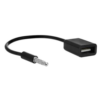 

3.5mm Male AUX Audio Plug Jack To USB 2.0 Female Converter Cable Cord For Car MP3