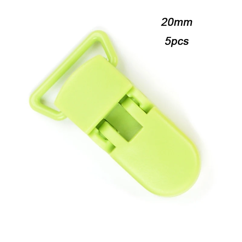 5pcs 20mm chartreuse LOFCA, разноцветный нейлоновый шнур, Прорезыватель для сосок, зажим, аксессуары, сделай сам, для прорезывания зубов, ожерелье, подвеска для изготовления ювелирных изделий - Цвет: 5pcs 20mm chartreuse