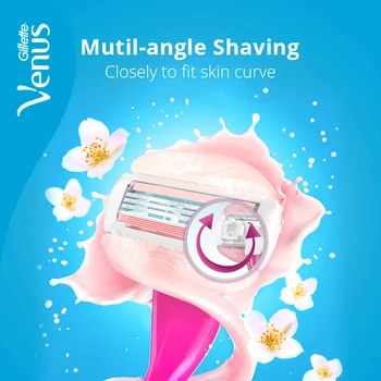 

Gillette Venus Lady Razor Blade 3 Layers SPA Grade Soap Bar Smooth Shaving Blade Body Curve Replacement Cartridge Refills 3 Pcs