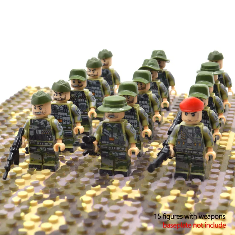 Billig Neue Moderne Krieg Blöcke Soldaten Military Armee Dschungel Spezielle Delta Force Team sets Bau Bausteine Spielzeug für Jungen
