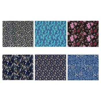 

6pcs Floral Patterns Printed DIY Patchwork Quilting Cloth Cotton Fabrics