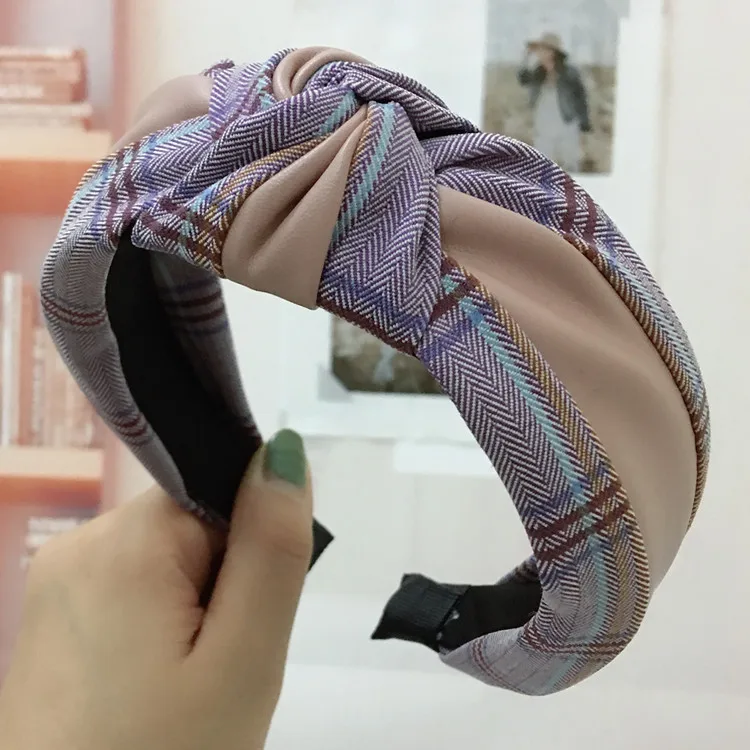 36 шт./лот DIY Простые сетки ткани решетки сращивания ПУ повязки на голову противоскользящие повязки с узелком Инструменты для укладки волос аксессуар HA1484