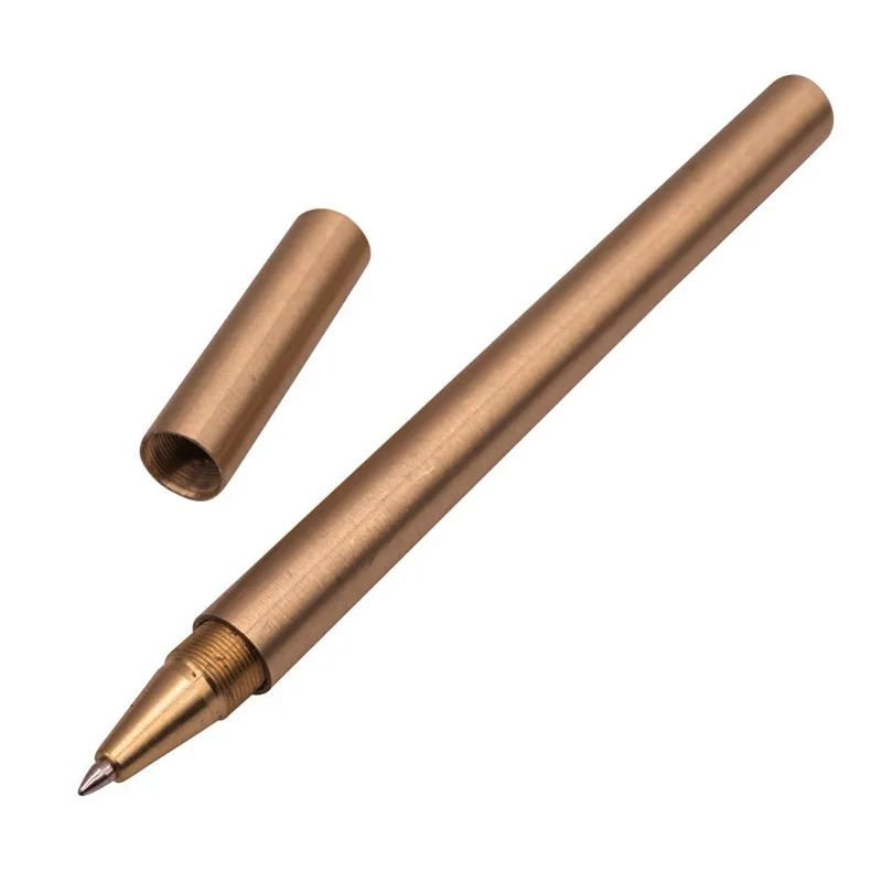1 pcs High Quality Luxury Gold Optional Minimalism Superfine Ballpoint Pen Pure Brass Stationery Copper Ballpen Writing Office