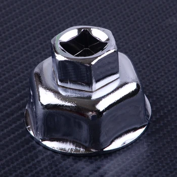 

DWCX New Car Universal Stainless Steel 36mm 1/2'' Oil Filter Wrench Cap Socket Drive Remover Tool Kit Auto Accessories Silver