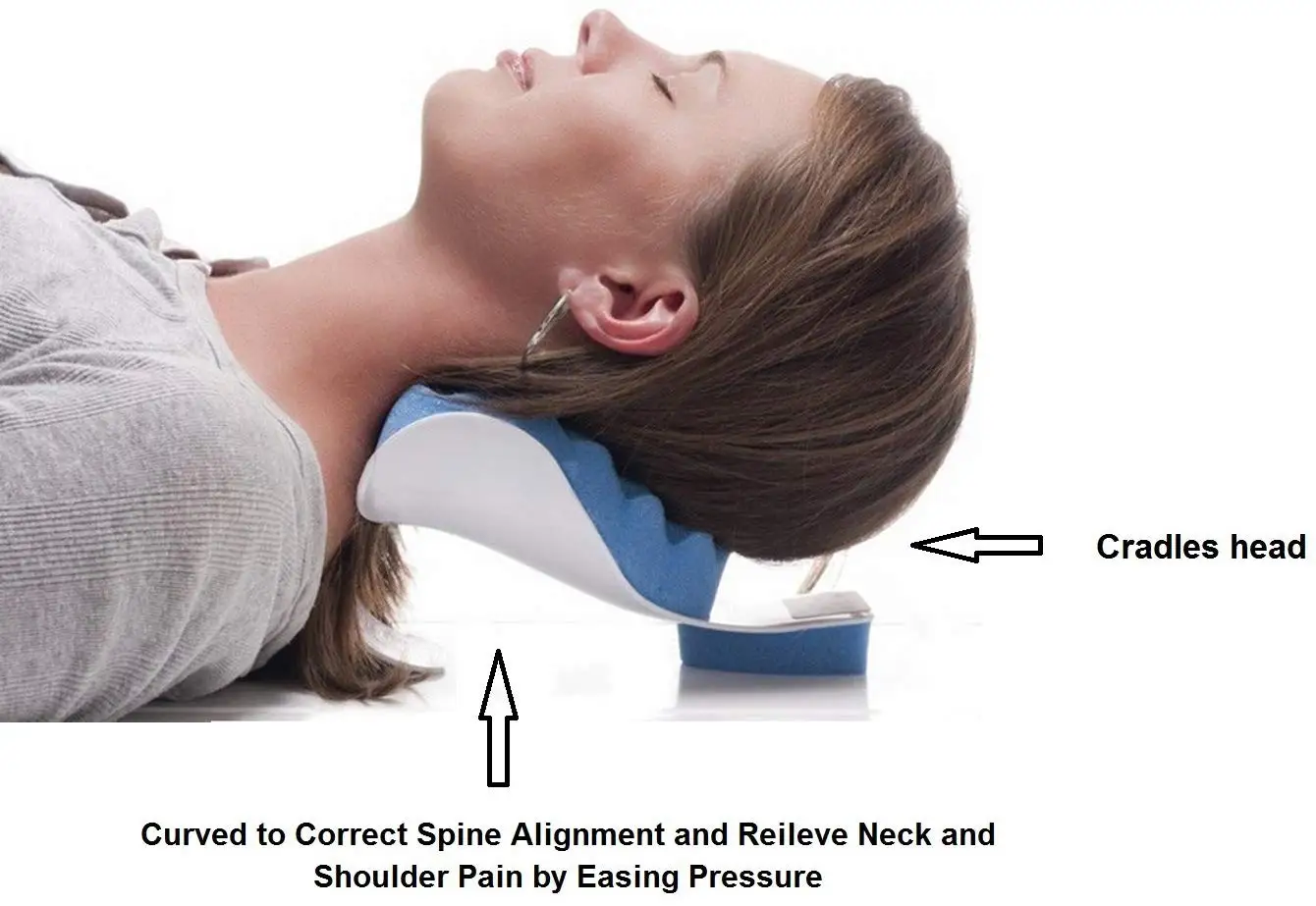 Расслабитель шеи и плеч облегчение боли в шее Массажная Тяговая подушка для облегчения боли и выравнивания шейного отдела позвоночника