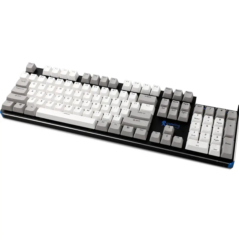 YMDK 104 PBT Double Shot Dolch Серый Белый без блеска через ANSI OEM профиль для MX механическая клавиатура стандарт ANSI 104 87 61