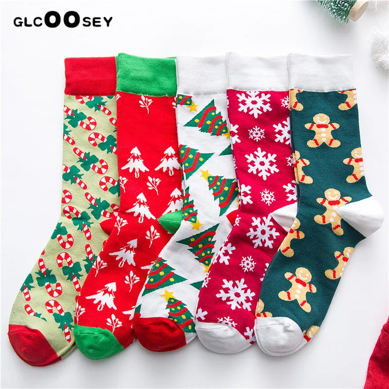 

2023 Christmas Series Women Socks Cotton Funny Happy Personality Cartoon Long Socks