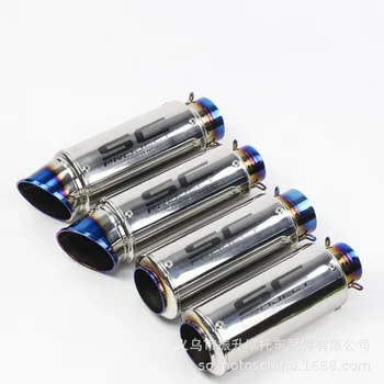 

Motorcycle Universal SC Laser Marker Modified Stainless Steel Plated Color Exhaust Pipe 60mm Days Scorpion 51mm Muffler