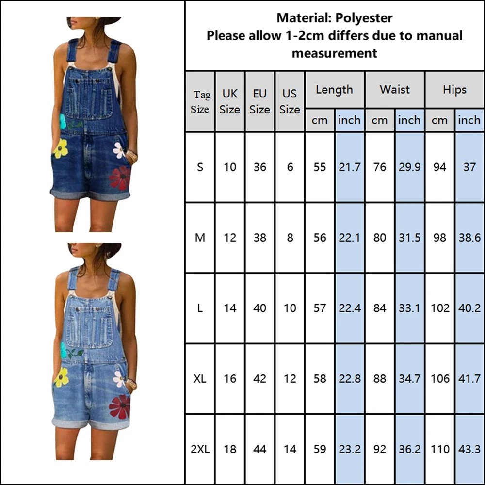 womens floral denim overalls