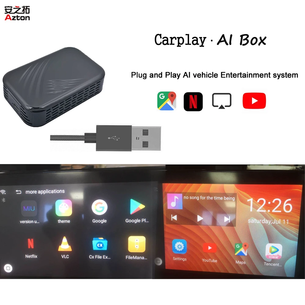 2021 AI Android Box For Original CarPlay System Movie Video Player Retrofit Mercedes AUDI Porsche Honda Cadillac Volkswagen | Автомобили и