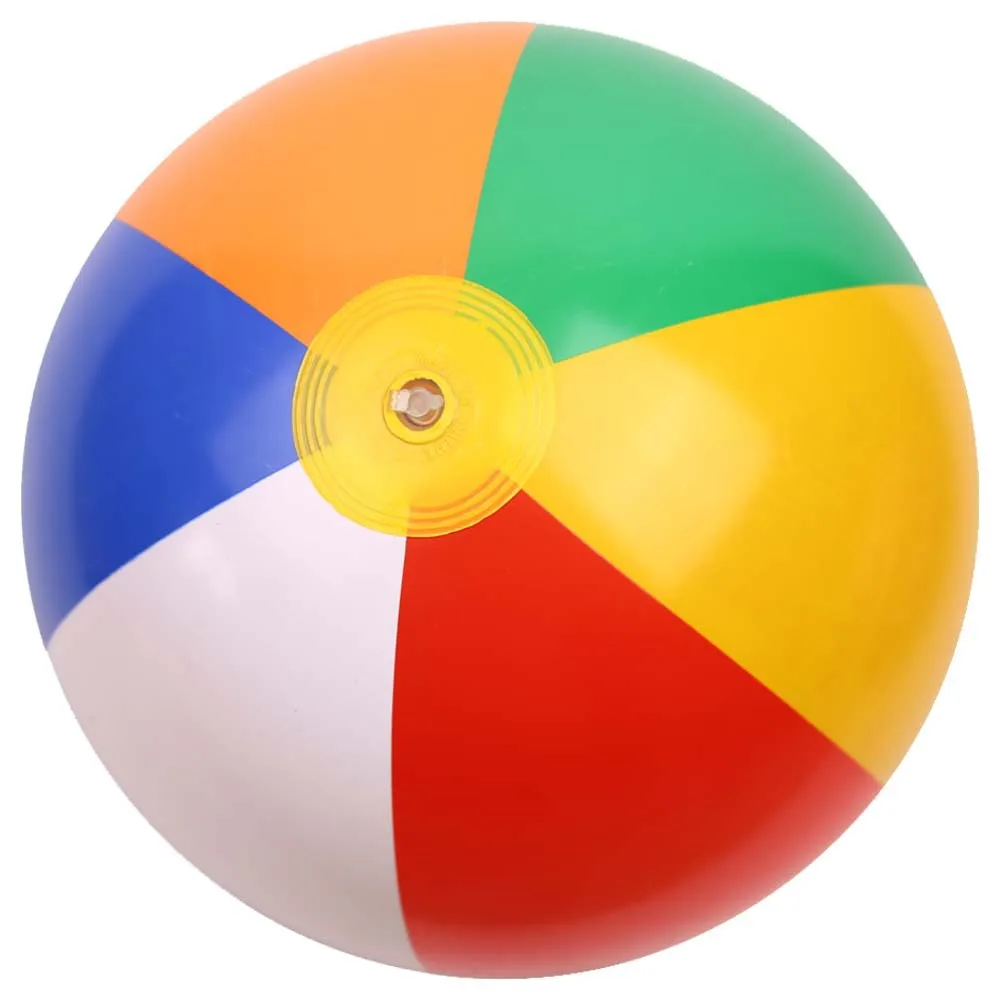 Ballon de plage et piscine/plage-orange/blanc-diamètre 25 cm env 