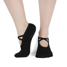 Носки для фитнеса для женщин, противоскользящие носки с открытой спиной, силиконовые Нескользящие носки, женские носки для балета, танцев, фитнеса, пилатеса, хлопковые носки