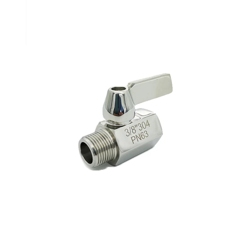 

1/8" 1/4" 3/8" 1/2" 3/4" 1" BSP Female To Male Thread 304 Stainless Steel Mini Ball Valve For Water Oil Gas