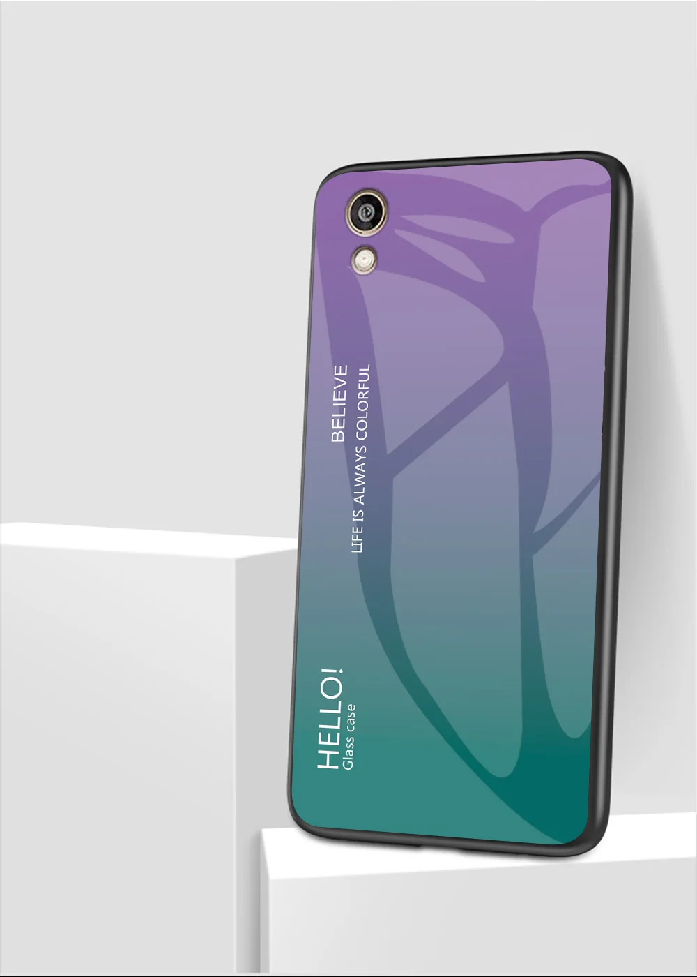 10 шт./партия градиентное закаленное стекло задняя крышка чехол для huawei P smart Z Y9 Prime Y5 Honor 8S P20lite Nova 5i