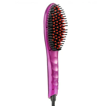 

Hair Straightening Comb 2In1 Ceramic Heating Negative Ion Anti-Scalding Flat Iron Straight Hair Brush LCD Hair Straightener