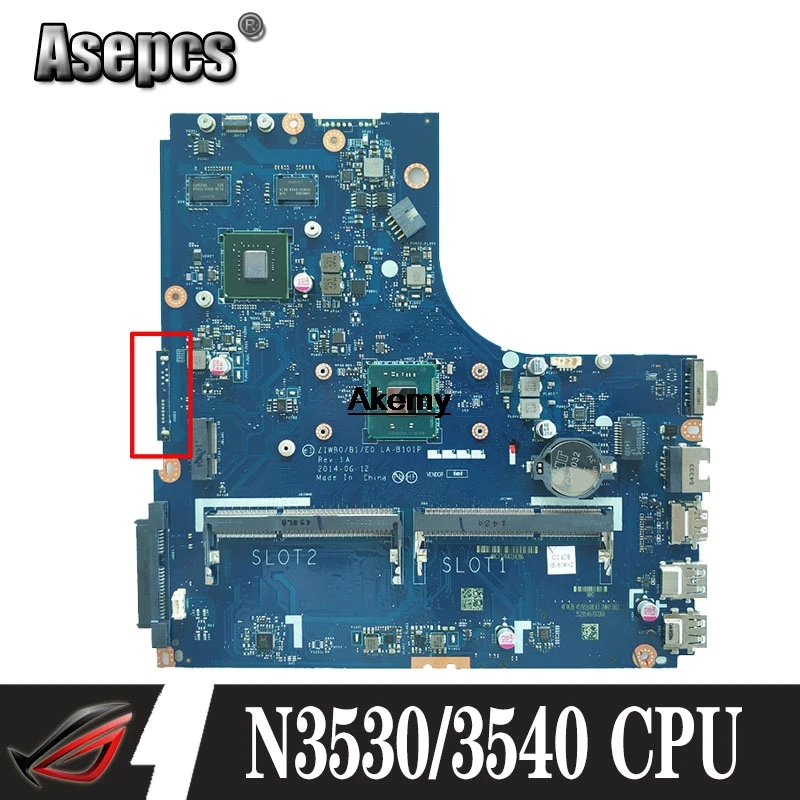 

Free Shipping NEW Tested mainboard for lenovo B50-30 LA-B101P Notebook motherboard with N3530 N3540 cpu