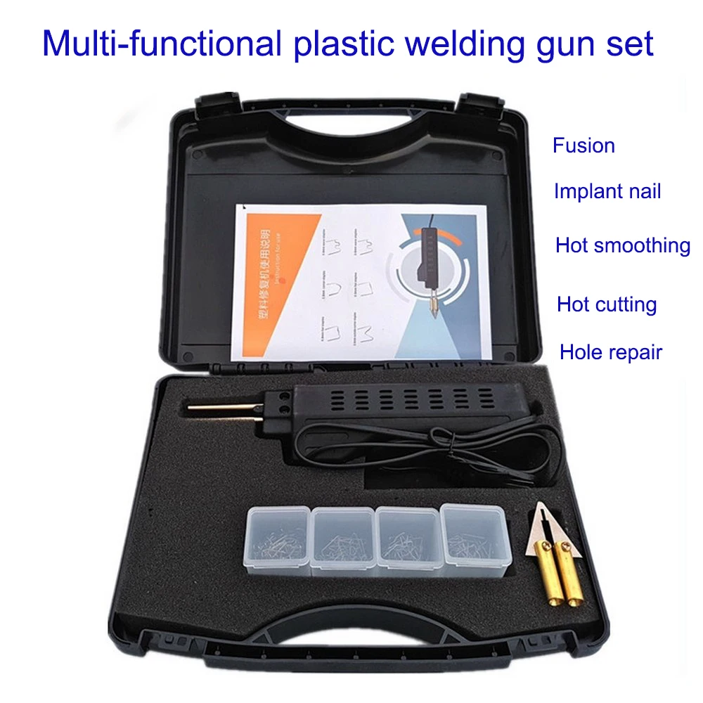 

Professional Car Bumper Repair Machine Hot Stapler Plastic Repair System Automobile Garage Welding Repair Tool Kit Set with Case