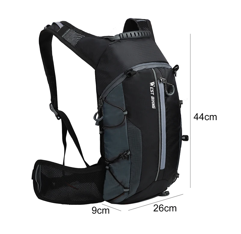 WEST BIKING Waterproof Bicycle Bag Outdoor Sport Cycling Backpack Breathable Bike Water Bag Climbing Cycling Hydration Backpack