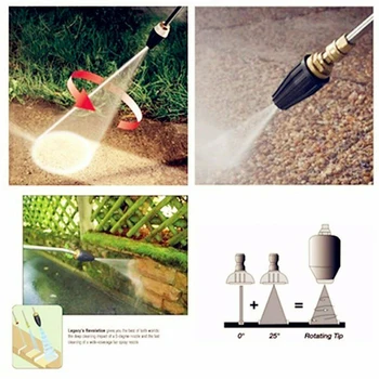 

4500 PSI Rotary Rotating Turbo Nozzle With 1/4" Quick Connect Plug Universal For Gas Pressure Washers Electric Pressure Washers