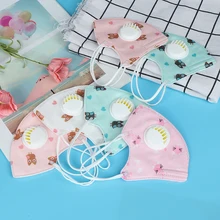 2 шт., мультяшная детская РМ2, 5 маска для рта, Детская дыхательная маска с клапаном, дышащая маска, противопылевая маска для лица