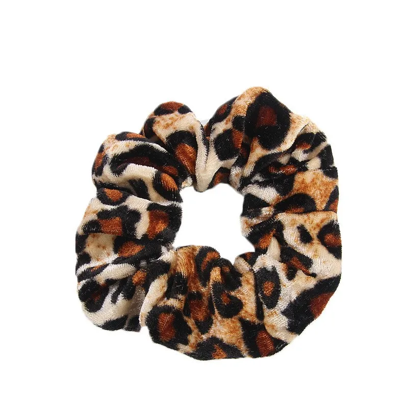 Шифоновые повязки для волос с леопардовым принтом конский хвост держатели Цветочные резинки для волос эластичные повязки для волос змеиный принт женские аксессуары - Цвет: Темно-коричневый