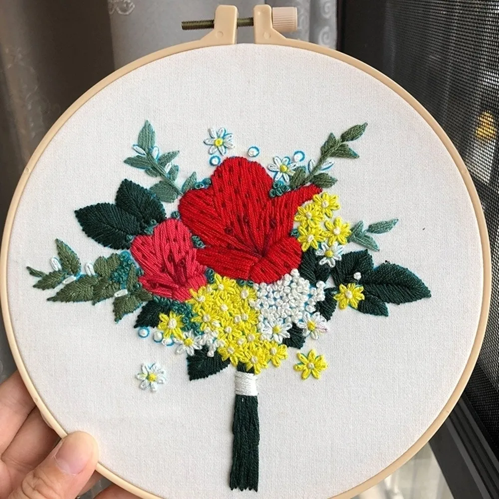 20x20 см Су вышивка DIY Материал посылка Творческий Начинающий первичный набор для вышивки крестом подарок ручной работы Доступно 4 узора
