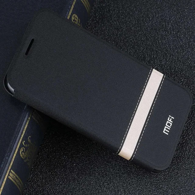 Black Чехол MOFI для Redmi note 7, чехол для Xiaomi Redmi note 7 Pro, чехол-книжка из ТПУ для Xiomi Redmi 7, чехол-книжка из искусственной кожи - Цвет: Black