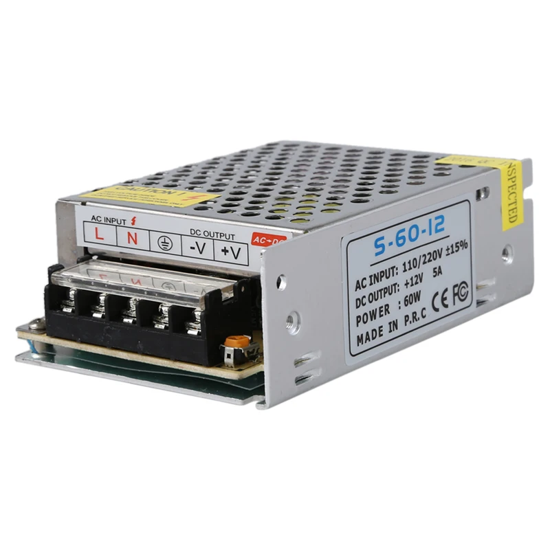 Top-60W драйвер Мощность поставить светодиодный трансформатор AC/DC 12V 5A от Band светильник