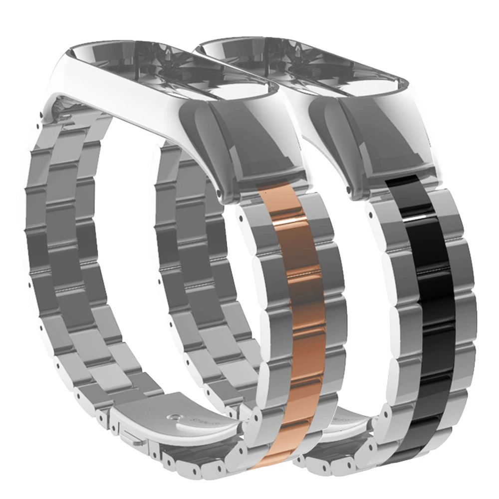 

Stainless Steel Strap Xiaomi Mi band 4 3 Replacement Band 16-22CM Double Elastic Buckle Metal Wrist Wristband Watchband Bracelet