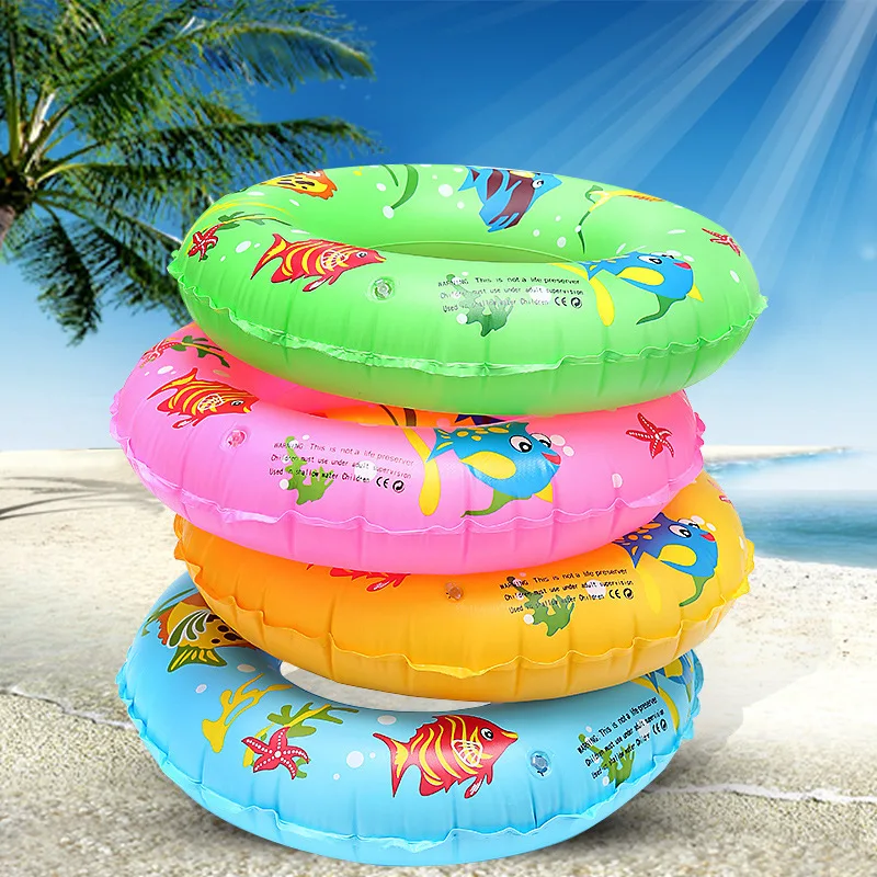 60 Cm Diameter Multi-Color Selectable Children Play with Water Inflatable Toy PVC Burlap Texture Cloth Swimming Tube