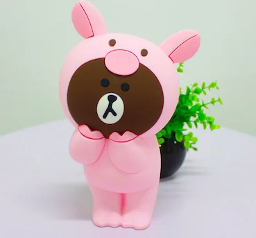 Креативный милый силиконовый пенал Kawaii Канцтовары Мультфильм Детская гелевая ручка чехол коричневый Медведь Кролик коала прекрасный ребенок студенческий подарок - Цвет: 015
