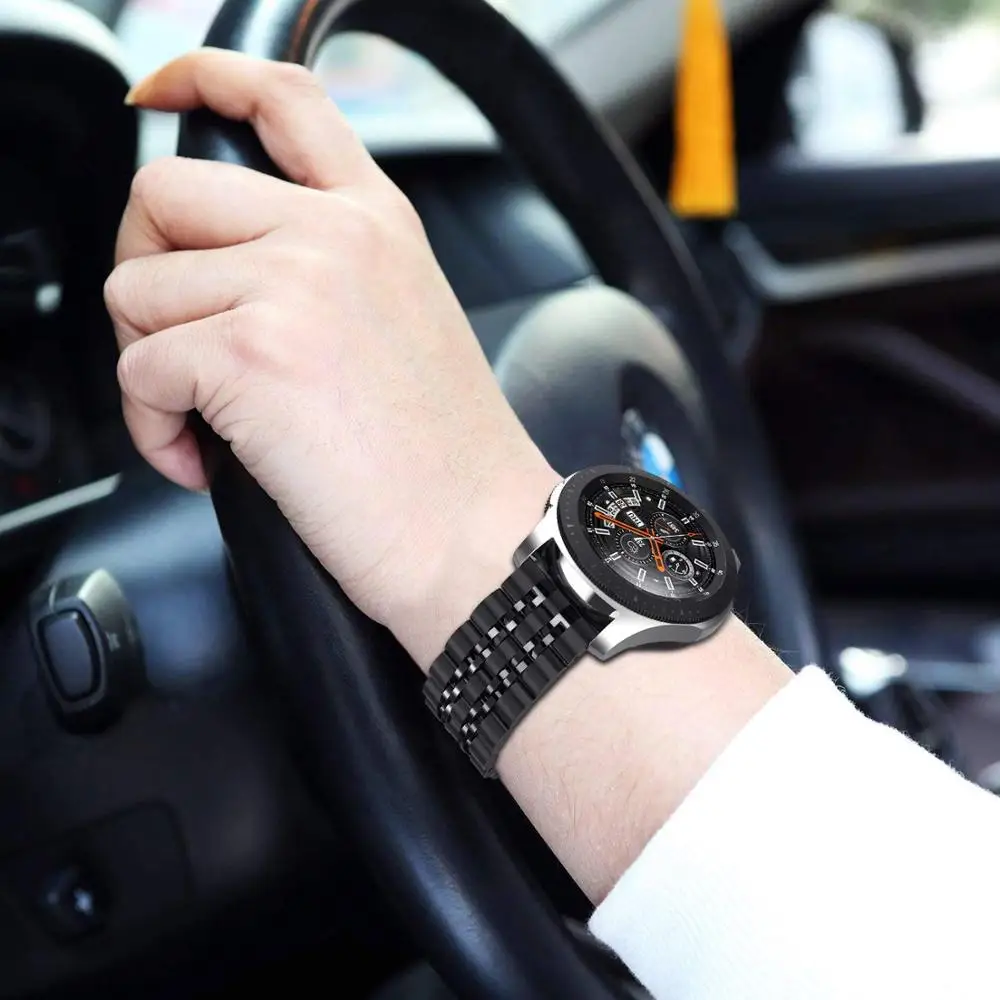 Ремешок из нержавеющей стали для samsung Galaxy watch 46 мм ремешок gear S3 Frontier band 22 мм металлический ремень браслет huawei watch GT 2 46 мм